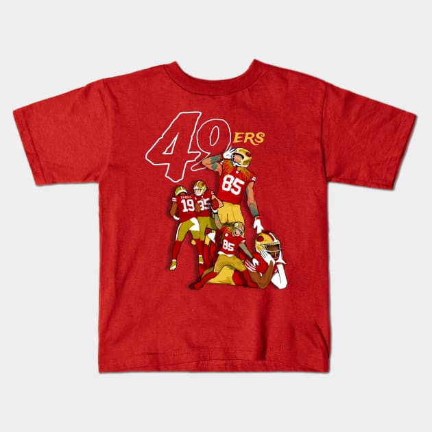 49ers Kids T-Shirt by Mic jr